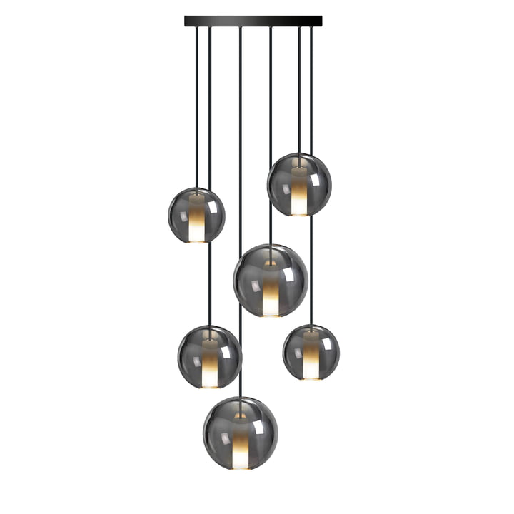 The Moon pendant luminaire 410, Raven (TT-09) from the NUD Collection