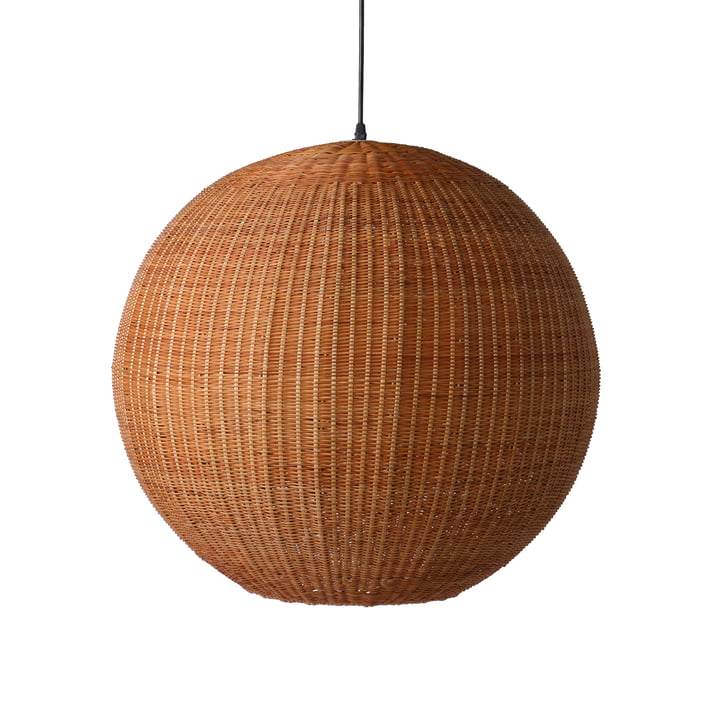 The bamboo pendant lamp Ball, Ø 60 cm, natural by HKliving