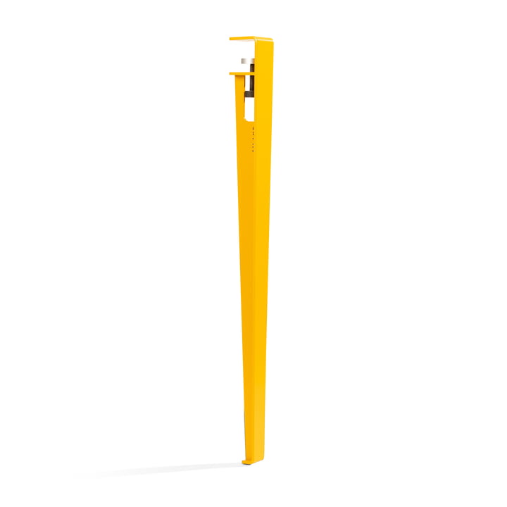 The table and desk leg H 75 cm, sunflower yellow from TipToe