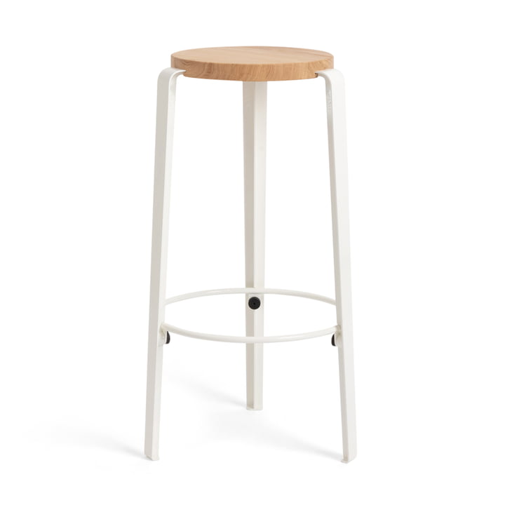 The BIG LOU bar stool, oak / cloud white by TipToe