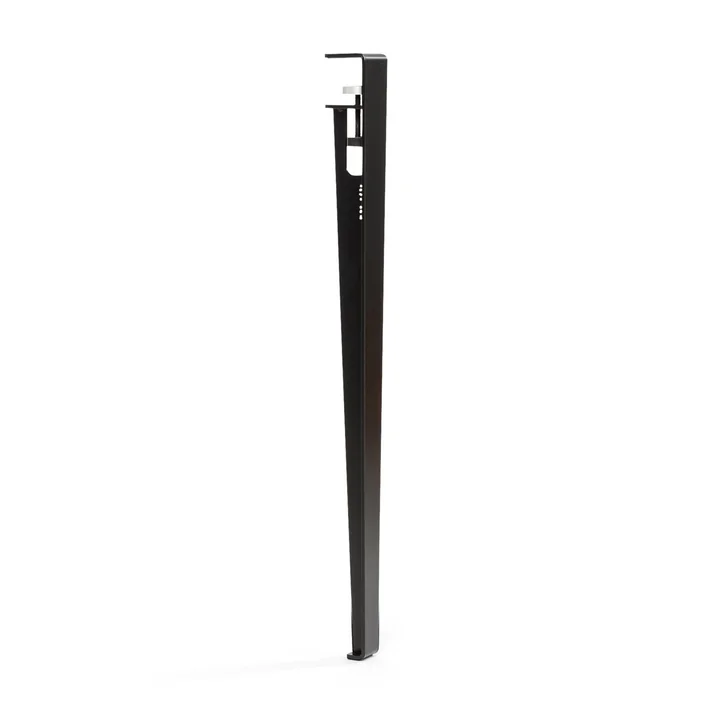 The table and desk leg H 75 cm, graphite black from TipToe