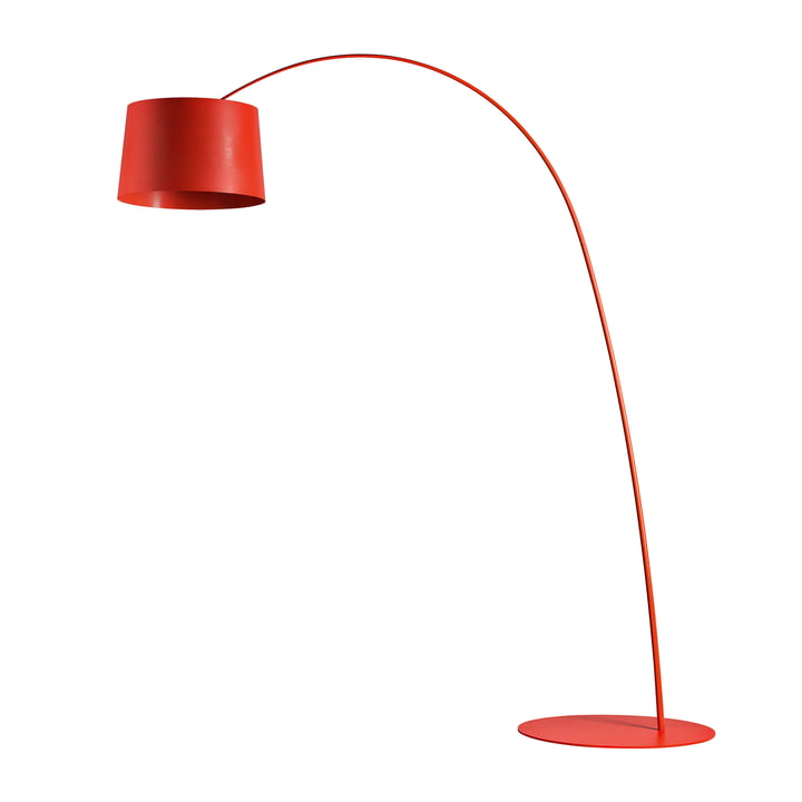 The Twiggy arc lamp, dimmable, red by Foscarini