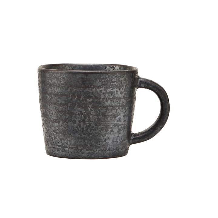 The mug with handle Pion, black / brown by House Doctor