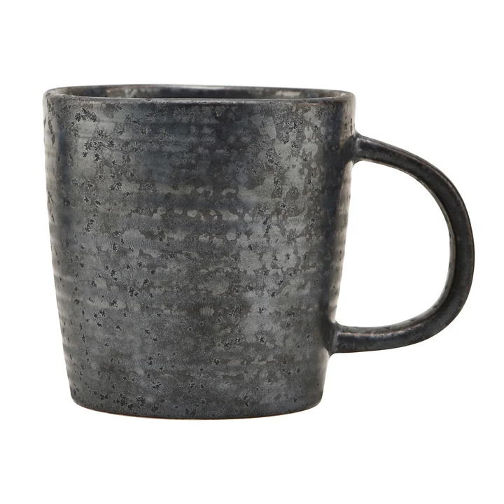 Mug with handle Pion, black / brown by House Doctor