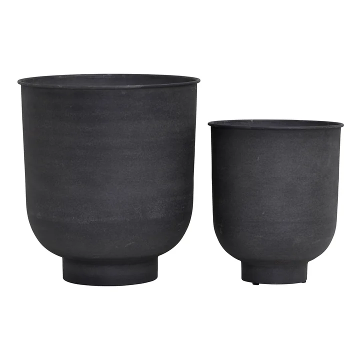 The Vig plant pots, gray (set of 2) from House Doctor