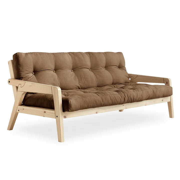 The Grab sofa, natural pine / mocca (755) from Karup Design