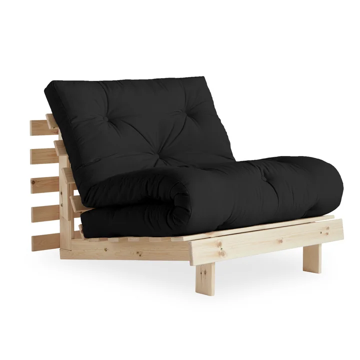 The Roots Sleeping chair 90 cm, pine natural / dark gray (734) from Karup Design