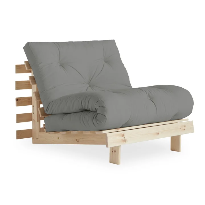 The Roots Sleeping chair 90 cm, pine natural / gray (746) from Karup Designs
