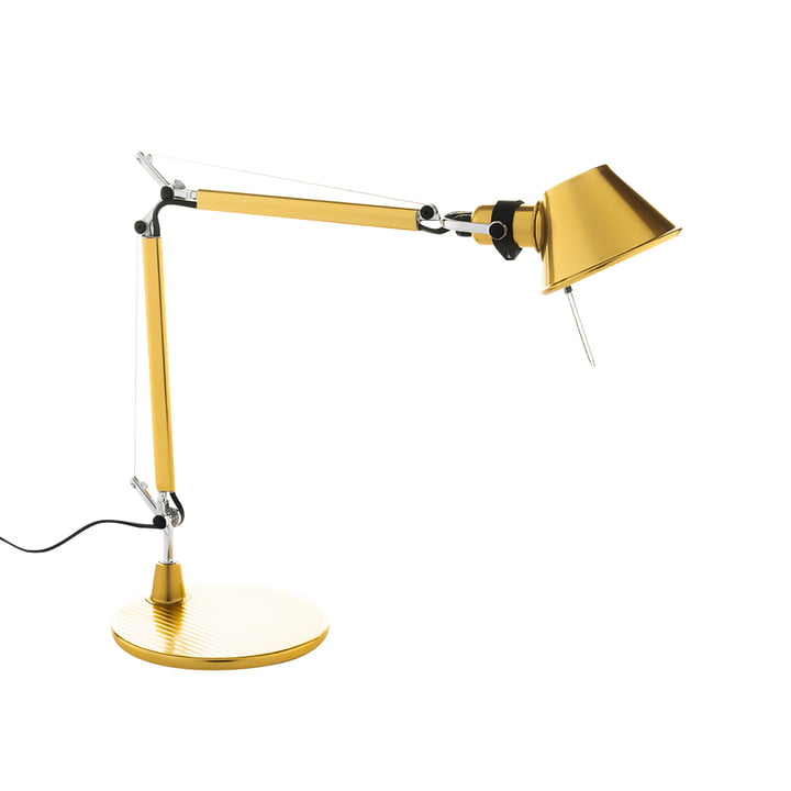 Tolomeo Micro table lamp by Artemide in shiny gold