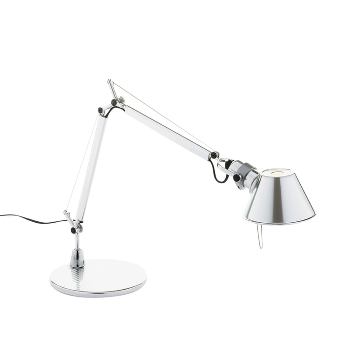 Tolomeo Micro Table lamp from Artemide in high-gloss polished aluminum
