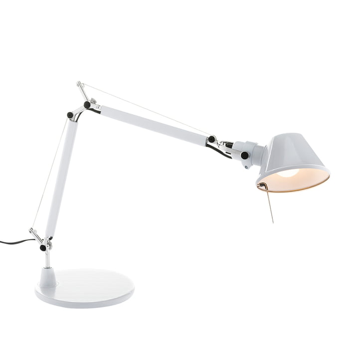 Tolomeo Micro table lamp by Artemide in glossy white