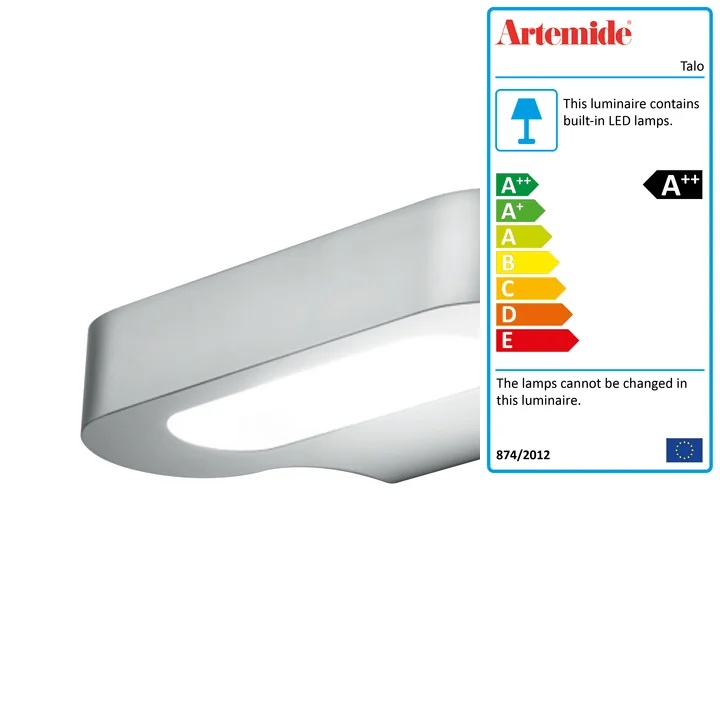 Talo LED wall light, 2700K / silver by Artemide