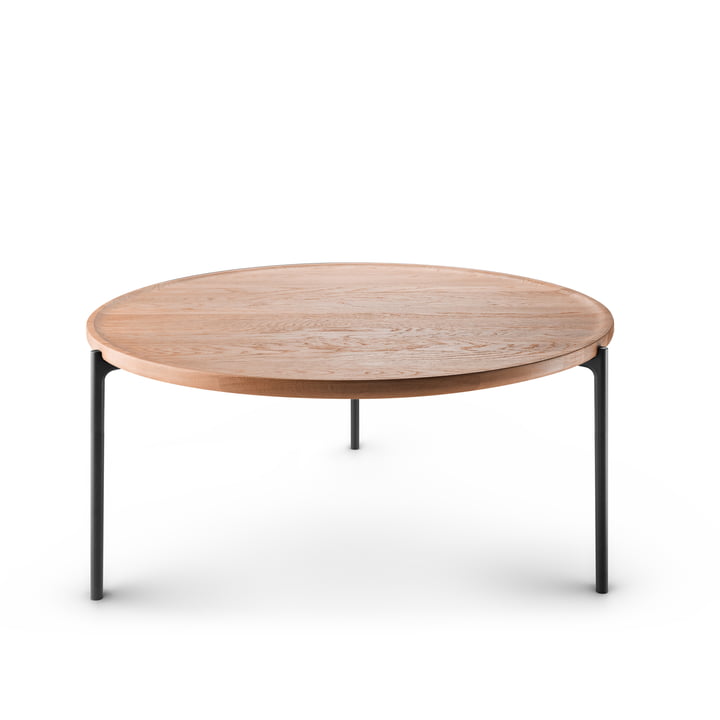 The Savoye coffee table, Ø 90 x H 42 cm, natural oak / black by Eva Solo