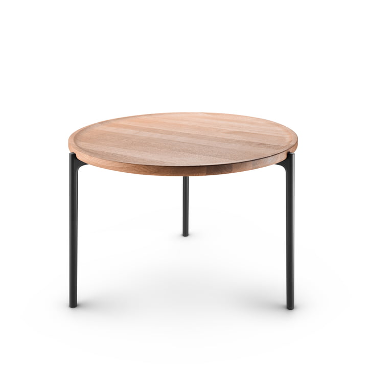 The Savoye coffee table, Ø 60 x H 42 cm, natural oak / black by Eva Solo
