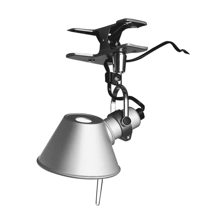 Tolomeo Micro Pinza clamp lamp by Artemide in aluminum