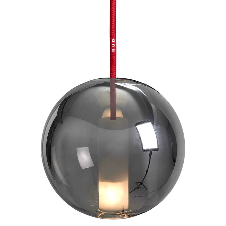 Moon Pendant luminaire 170 from NUD Collection in space / Rococco Red (TT-33)