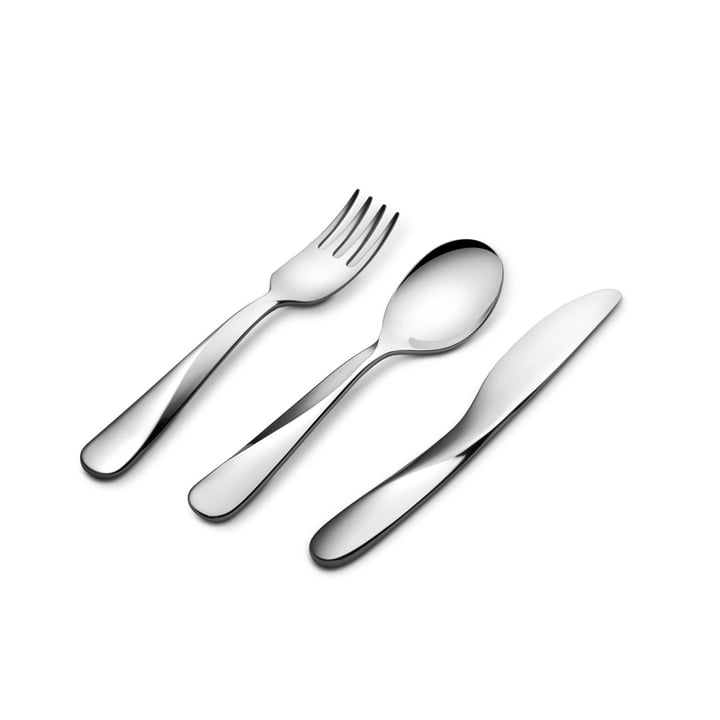 The Giro Kids children's cutlery, stainless steel (3 pcs.) from Alessi