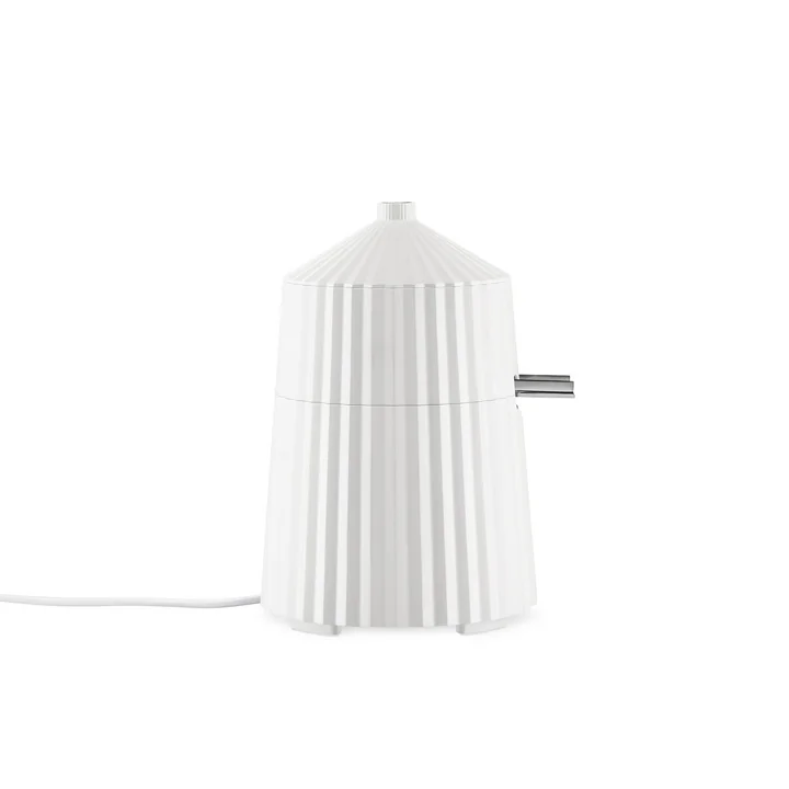 The Plissé electric lemon squeezer, white from Alessi