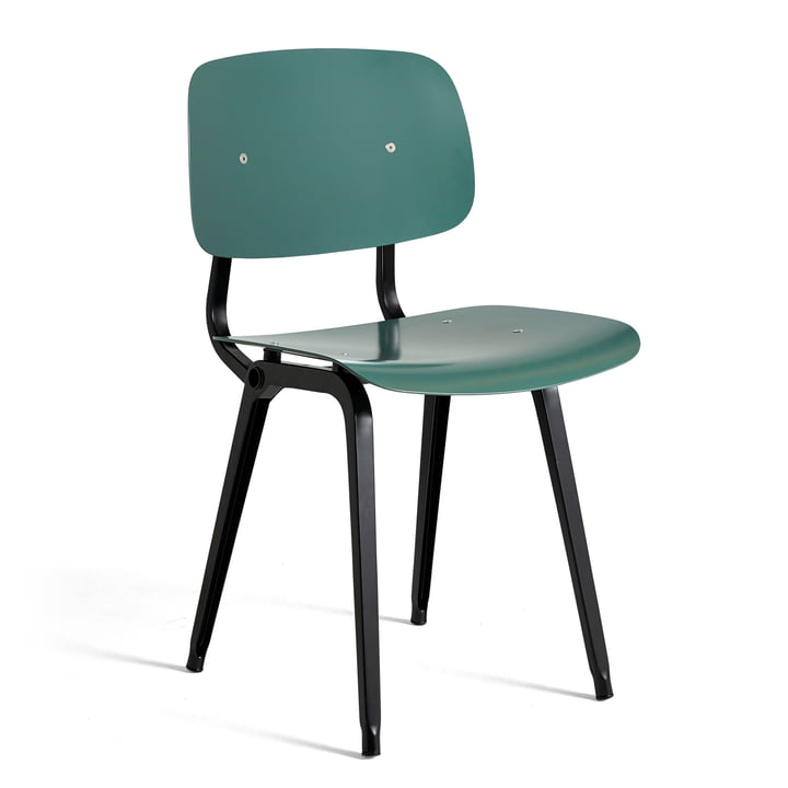 The Revolt Chair, black / petrol green by Hay