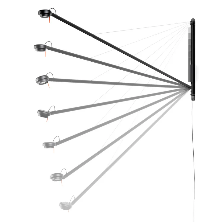 The Fifty-Fifty Wall Lamp, soft black by HAY