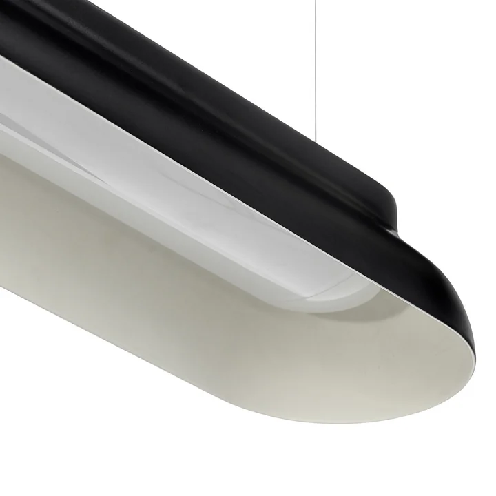 The PC Linear rod pendant light, soft black