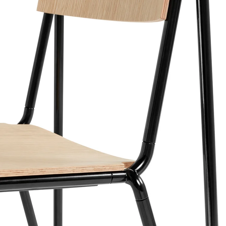 The Petit Standard chair, black / oak matt lacquered by HAY
