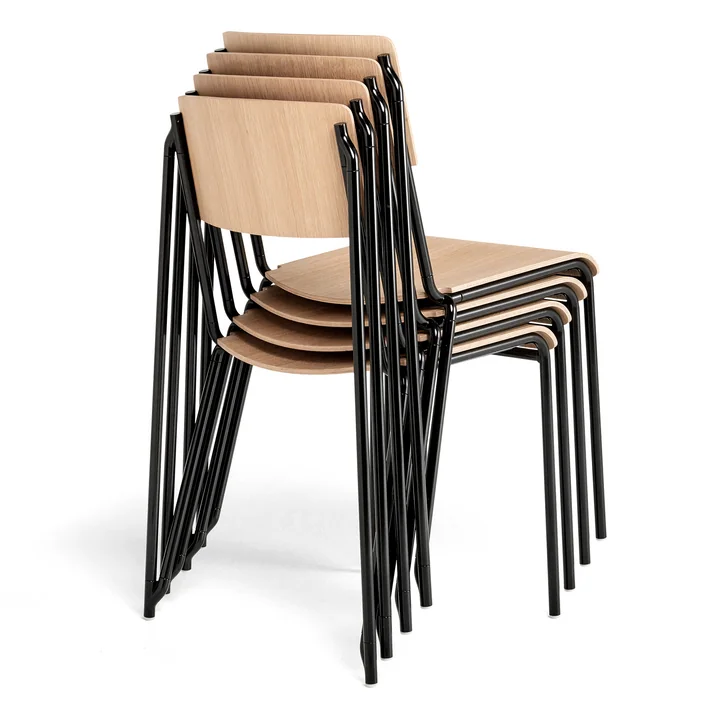 The Petit Standard chair, black / oak matt lacquered by HAY