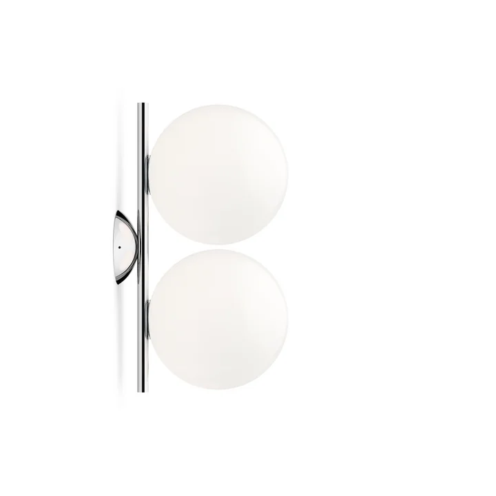 IC C / W1 DOUBLE wall and ceiling lamp, chrome by Flos