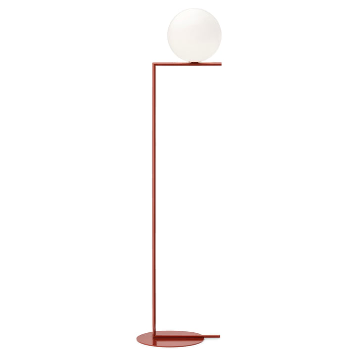 IC F2 BRO floor lamp, burgundy red by Flos
