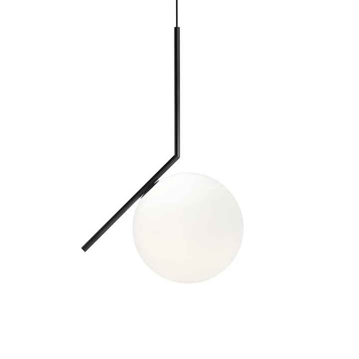 IC S2 BRO pendant light, black from Flos