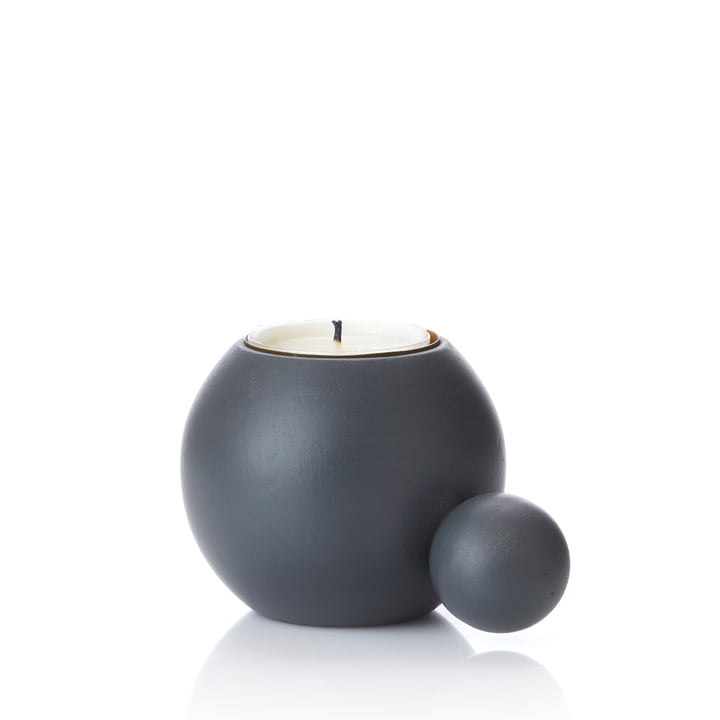RoundNRound candle and tea light holders from applicata in city grey