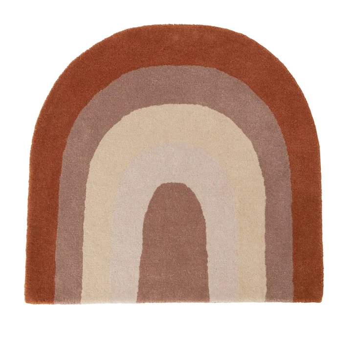 The Rainbow children carpet, 88 x 90 cm, chocolate by OYOY