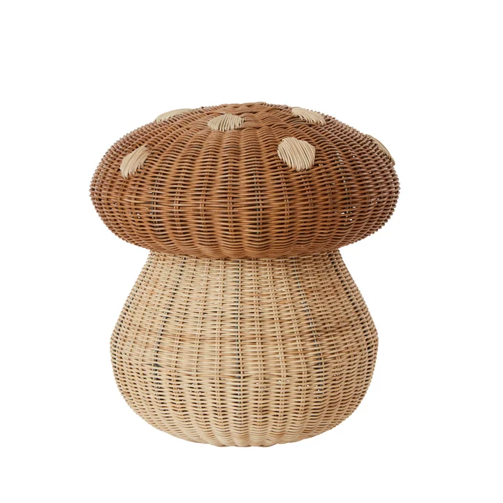The Mushroom storage basket, Ø 42 x H 46 cm, natural from OYOY