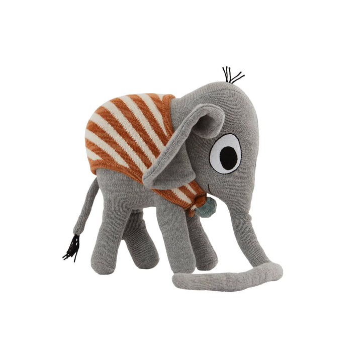 The knitted cuddly toy, Elephant Henry by OYOY