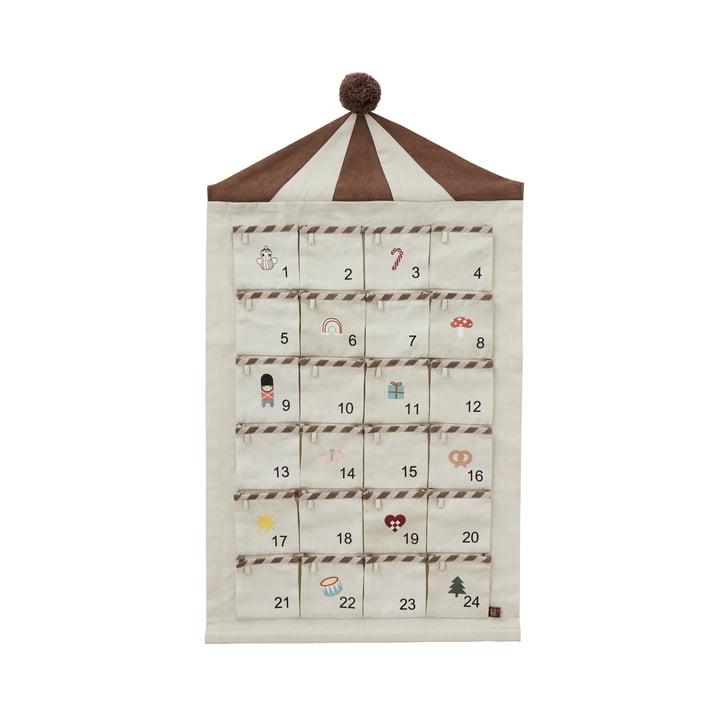 The Circus Advent calendar, beige / brown from OYOY