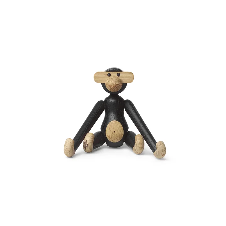 Wooden monkey mini from Kay Bojesen in black stained oak