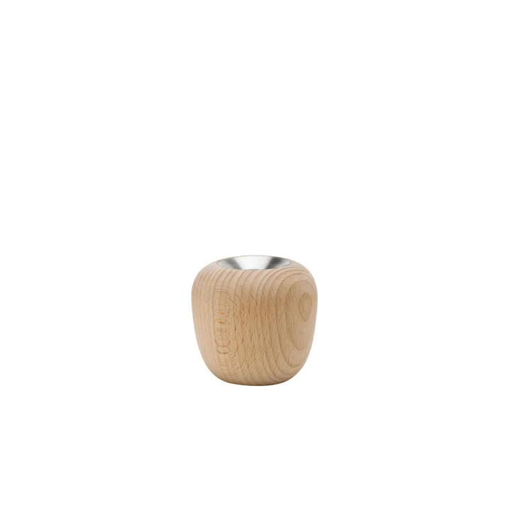 The Ora candlestick, Ø 7,4 x H 7 cm, beech from Stelton
