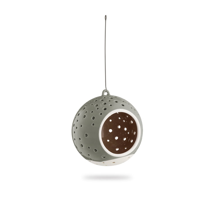 Nobili Tealight candle ball Ø 12 cm, hanging / olive green from Kähler Design