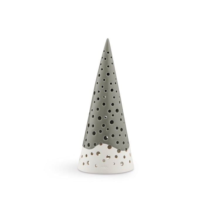 The Nobili tea light candle cone, 19 cm / olive green by Kähler Design