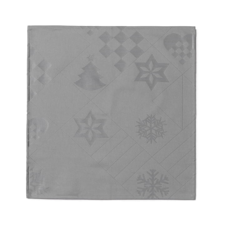 Natale Fabric napkins, 45 x 45 cm, grey from Juna