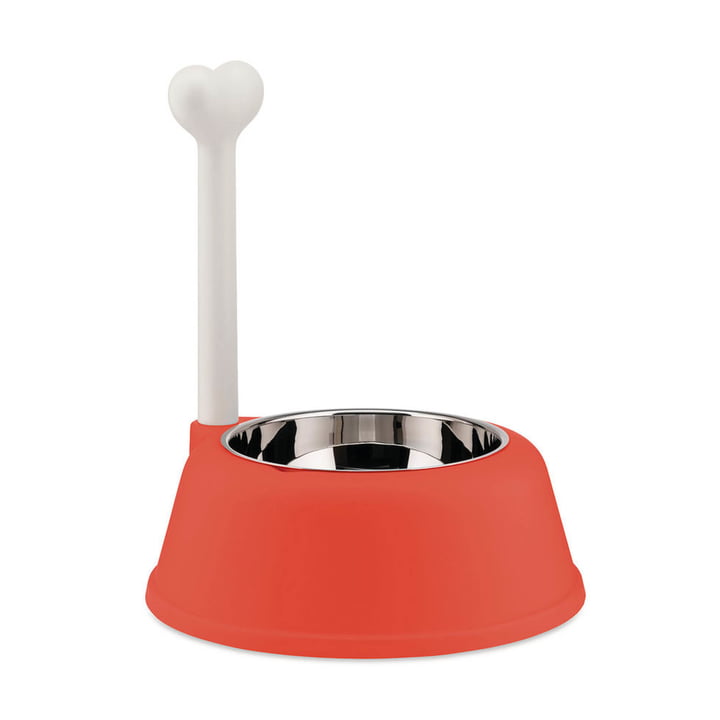 The Lupita dog bowl, red orange from Alessi