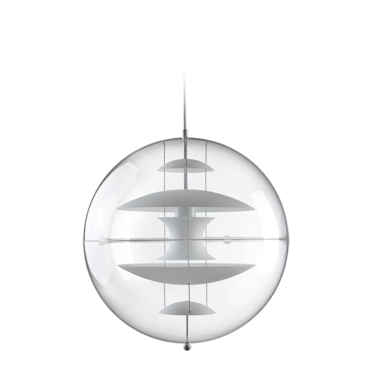 VP Globe Pendant lamp Ø 40 cm, opal white / clear from Verpan