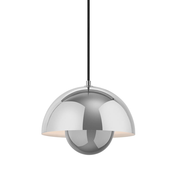 FlowerPot pendant light VP1 from & Tradition in polished stainless steel