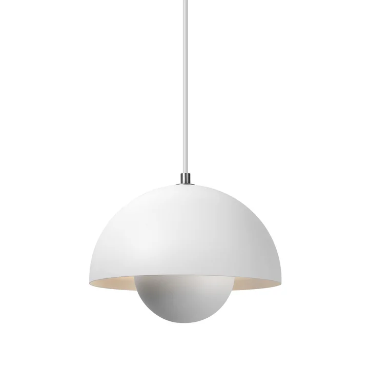 The FlowerPot pendant light VP1 from & Tradition , matt white