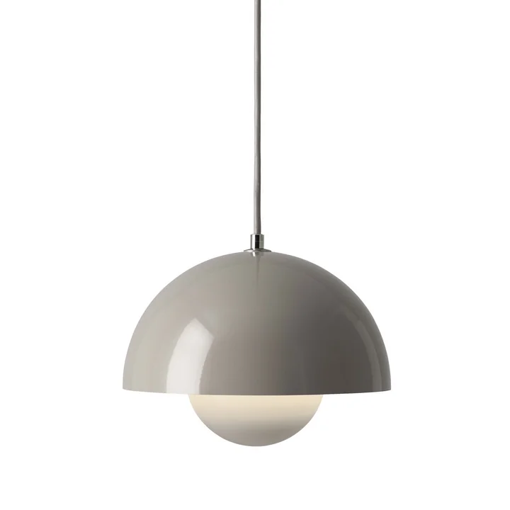 The FlowerPot pendant light VP1 from & Tradition gray-beige