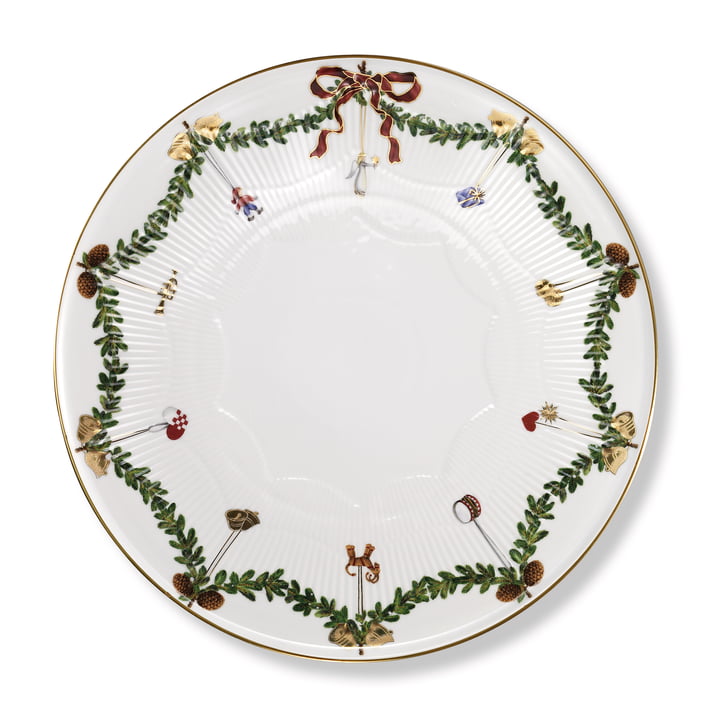 The Star Fluted Christmas platter, 32 cm from Royal Copenhagen