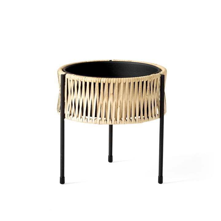 The Umanoff plant pot Ø 27 x H 27 cm, rattan / black ( (RAL 9005) from Audo
