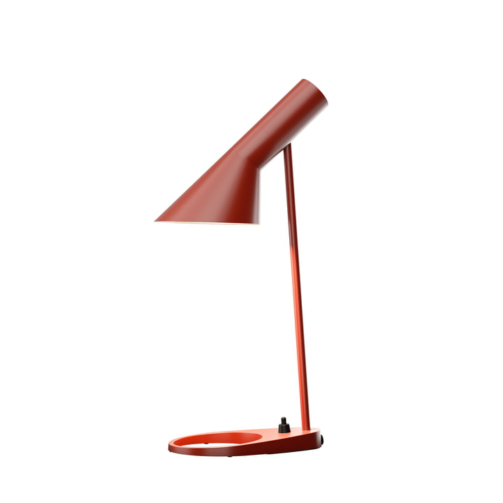 AJ Mini table lamp from Louis Poulsen in rust red