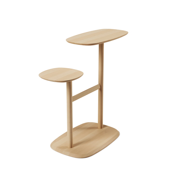 The Swivo side table from Umbra in natural beech