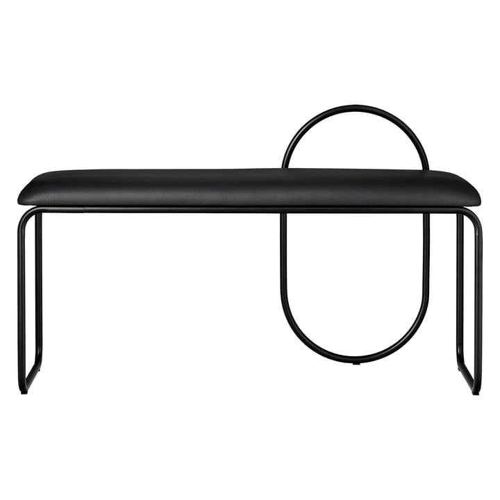 Angui bench from AYTM in leather black / black